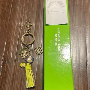 Shanghai Tang Gold and Yellow Tassel Key Holder new with box